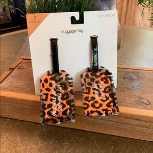 MI AMICA ANIMAL PRINT LUGGAGE TAGS